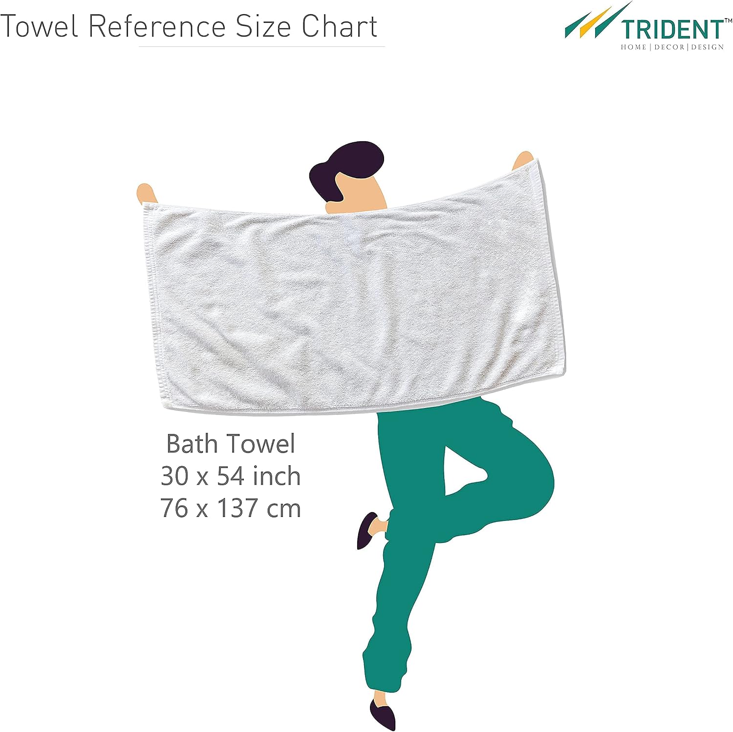 TRIDENT Bath Towel, 2 Piece Bathroom Towel, 100% Cotton, Highly Absorbent, Super Soft, Soft and Plush - Crimson Red
