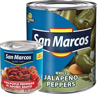 San Marcos Whole Jalapenos, 6 Lb and San Marcos, Chilpotle In Adobo Sauce, 7.5 Ounce