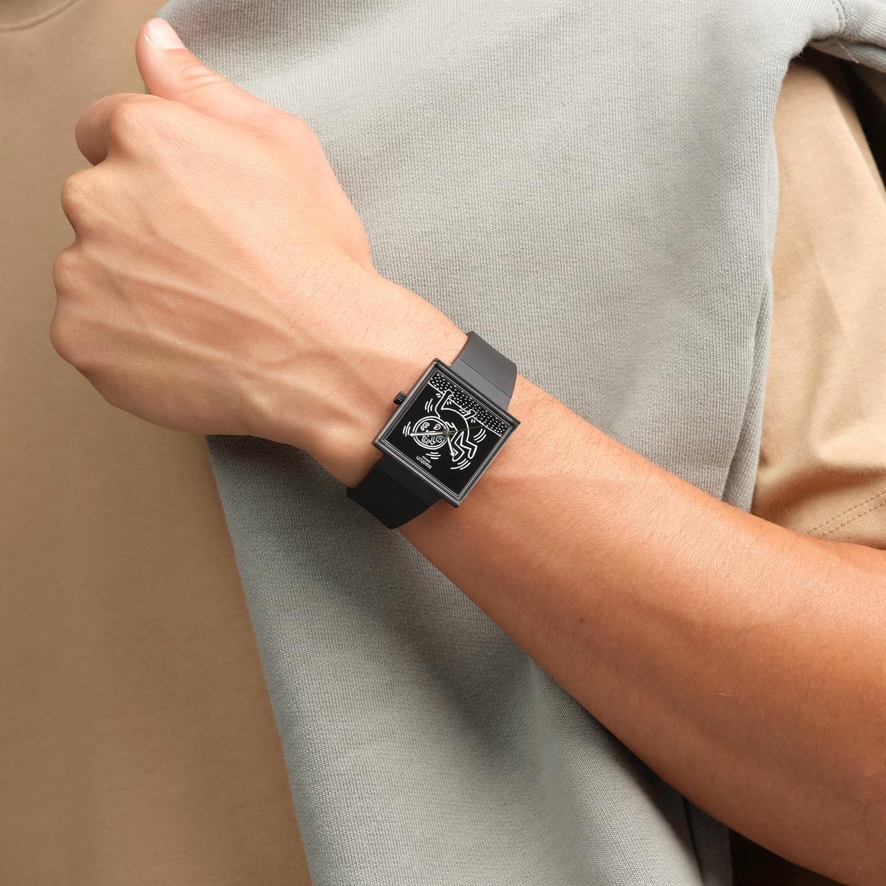Swatch Square Bioceramic Unisex Watch Casual Bioceramic Black Quartz Waterproof Break Loose