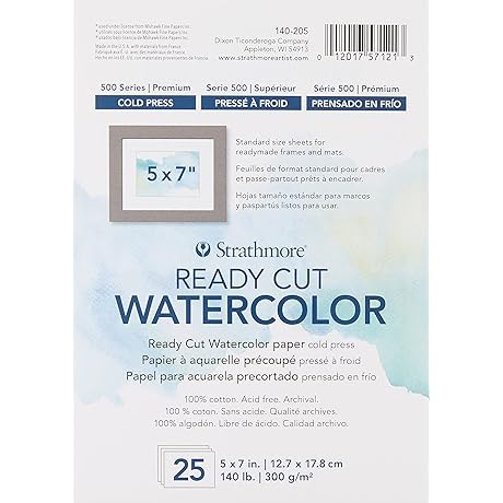 Strathmore Arches Cold Press Watercolor Paper 5" x 7"