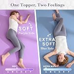 SINWEEK 3 Mousse mémoire de pouce Matelas Topper Twin XL Taille, Pad de matelas doux pour la chambre de dortoir du collège, Topper en mousse de haute densité avec couverture texturée, Certifié CertiPUR-US