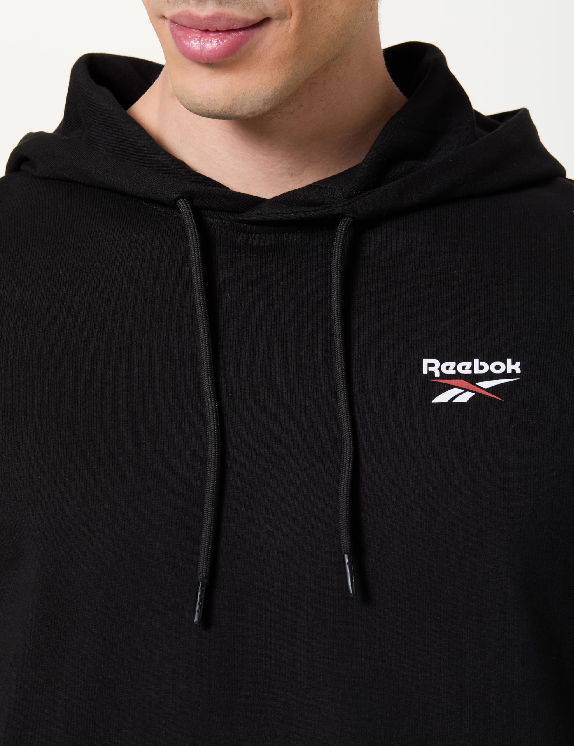 Reebok ID Small Logo French Terry Hoodie Felpa con Cappuccio Uomo