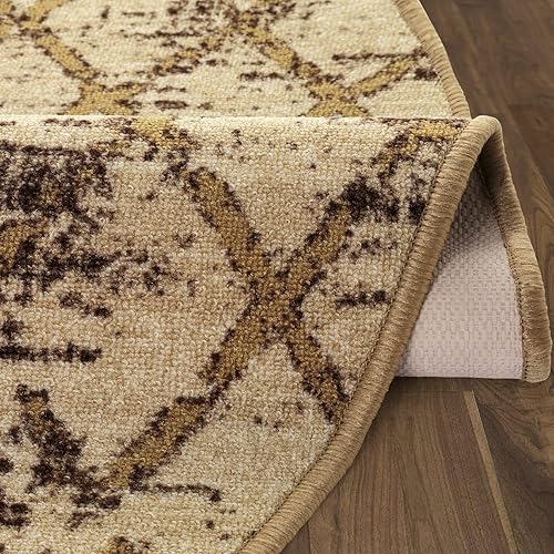 Miniatura 255 de Antep Rugs - Alfombras antideslizantes de 3 x 5 pies (antideslizante) con parte trasera de goma, de estilo antiguo, bohemio, marroquí y con pelo