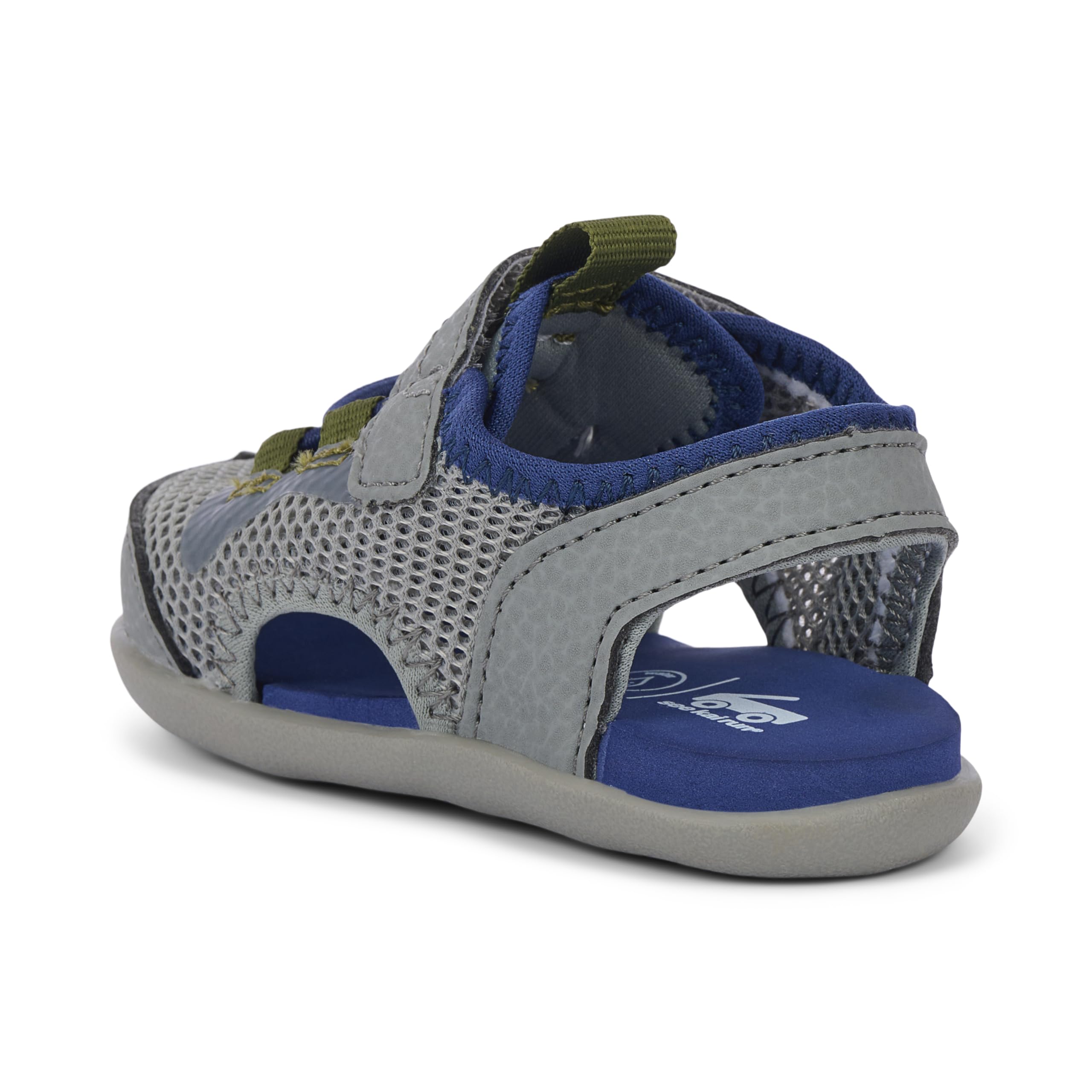 See Kai Run - Aven Mini First Walker Sandal for Infants, Gray, 4