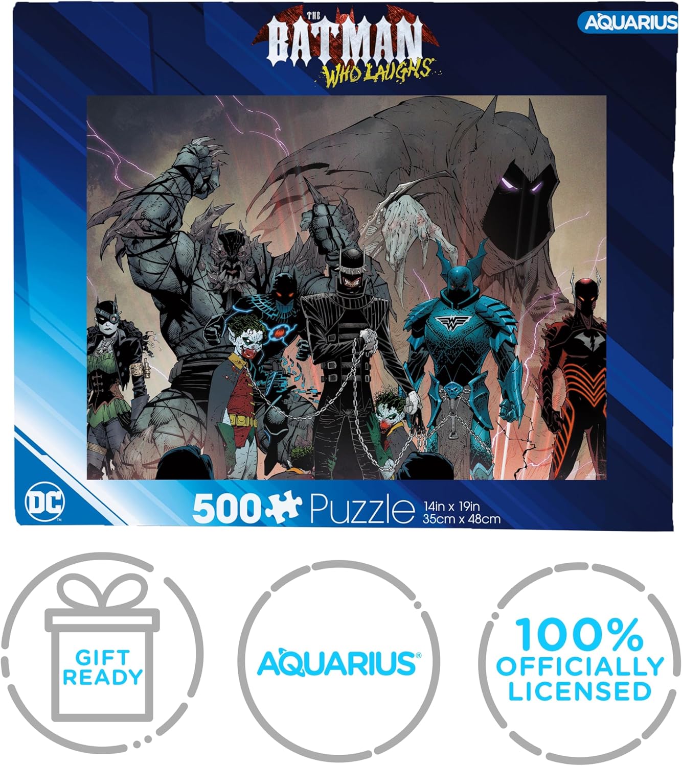 AQUARIUS DC Batman Who Laughs (500 Piece Jigsaw Puzzle) - Glare Free - Precision Fit - Officially Licensed DC Batman Merchandise & Collectibles - 14x19 Inches