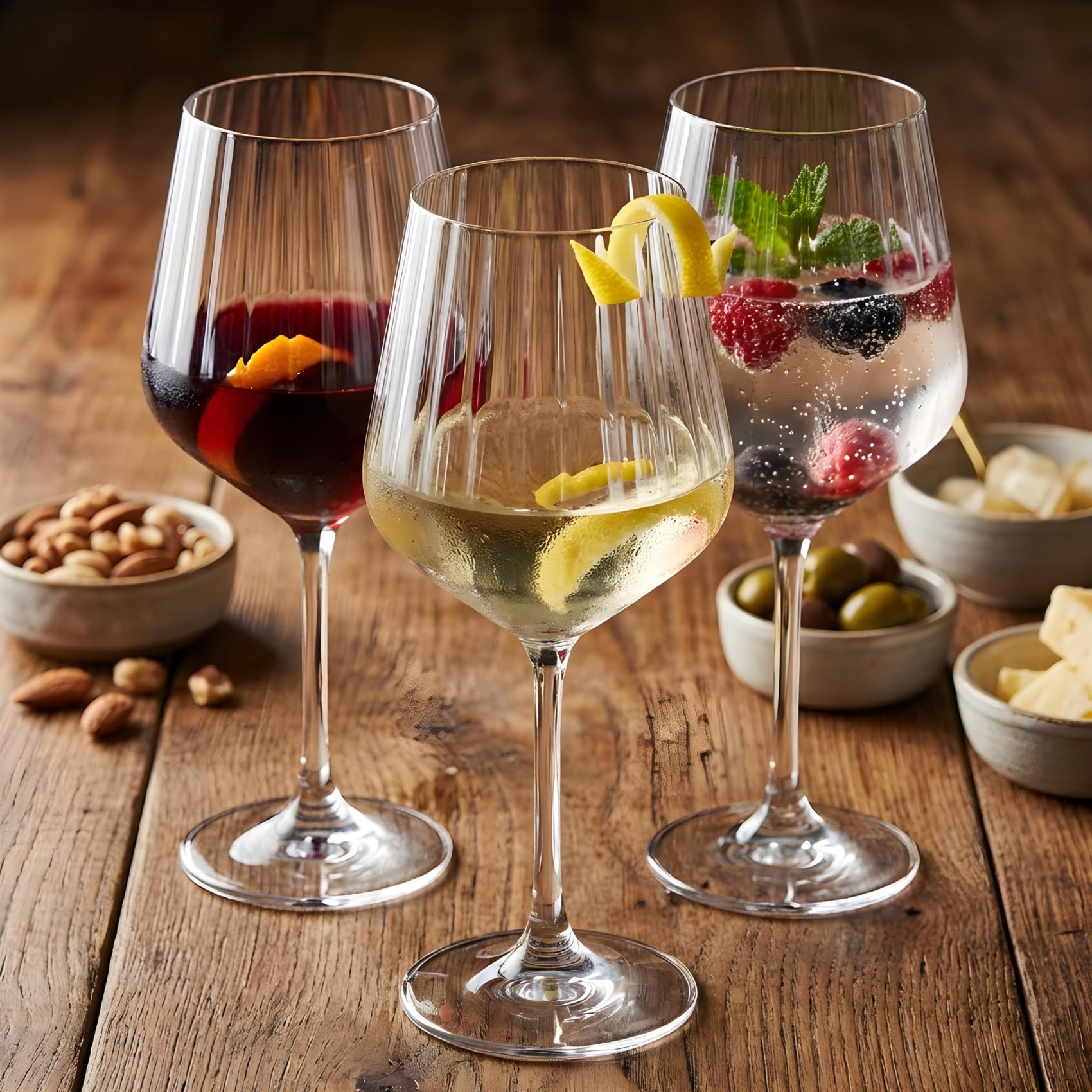 Bicchieri Gin Tonic, 4pz, 57cl, vetro, cristallino, resistente, Aperitivo, Cocktail