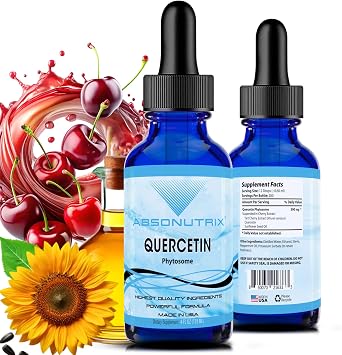 Quercetin Phytosome 590 mg, 4 Oz Liquid, 200 Servings, Made in USA, Quick Absorption, Quality Potent Ingredients, Third-Party Tested, Non-GMO, GMP Certified, Cruelty Free Products