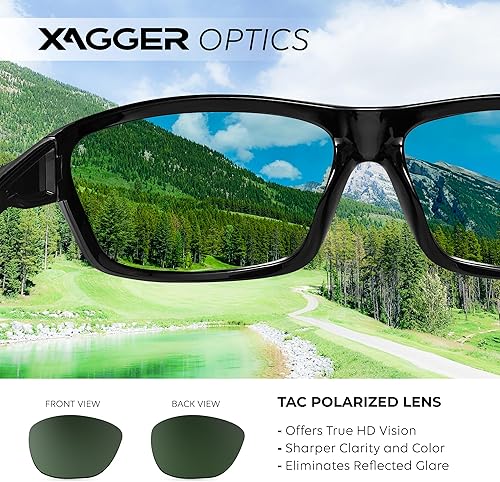 Miniatura 4 de Xagger Gafas de sol deportivas polarizadas envolventes para hombres y mujeres, marco TR90