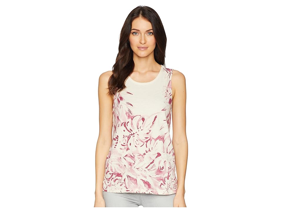 

Lucky Brand Printed Floral Tank Top (Berry Multi) Women's Sleeveless