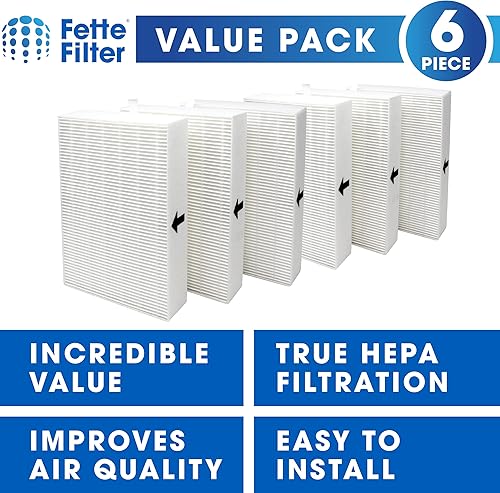 Miniatura 2 de Fette Filter - Paquete de 6 filtros HEPA H13 R compatibles con Honeywell Filter R para todos los filtros de número de pieza del purificador de aire