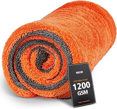 Car Drying Cloth 1200 GSM Ultra Absorbent Microfibre Cloths for Car Care Microfibre Cloths Fast Dry Car Drying Cloth 100% Lint-Free & Washable 90 x 60 cm / 80 x 50 cm / 60 x 40 cm / 40 x 40 cm