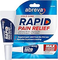 Vista 1 de Abreva Crema rápida para aliviar el dolor de herpes labial - 1 tubo, 0.11 oz