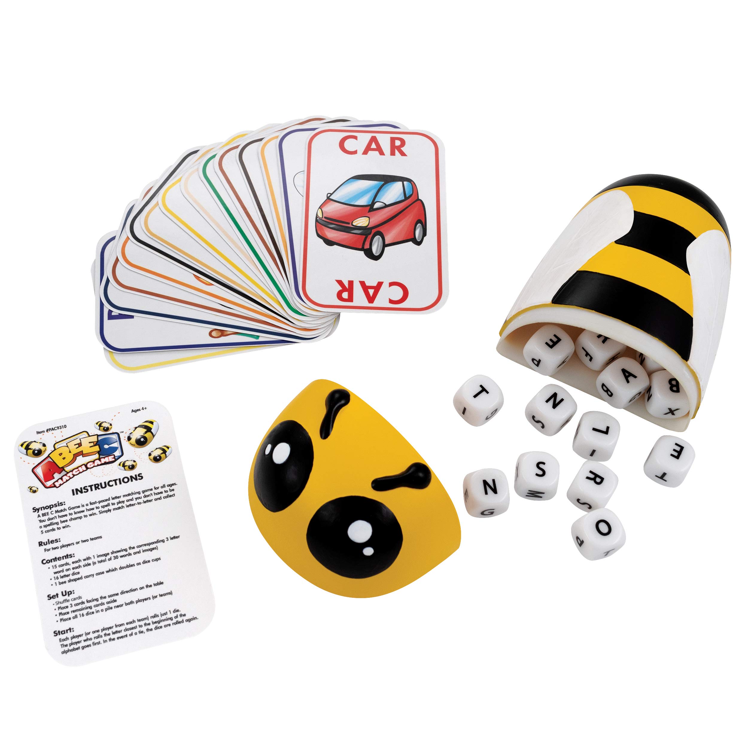 Amazon.com: Mind Sparks ABeeC Match Game, Assorted Components, 5" L x 3" W  x 1.75" H, 33 Pieces : Toys & Games