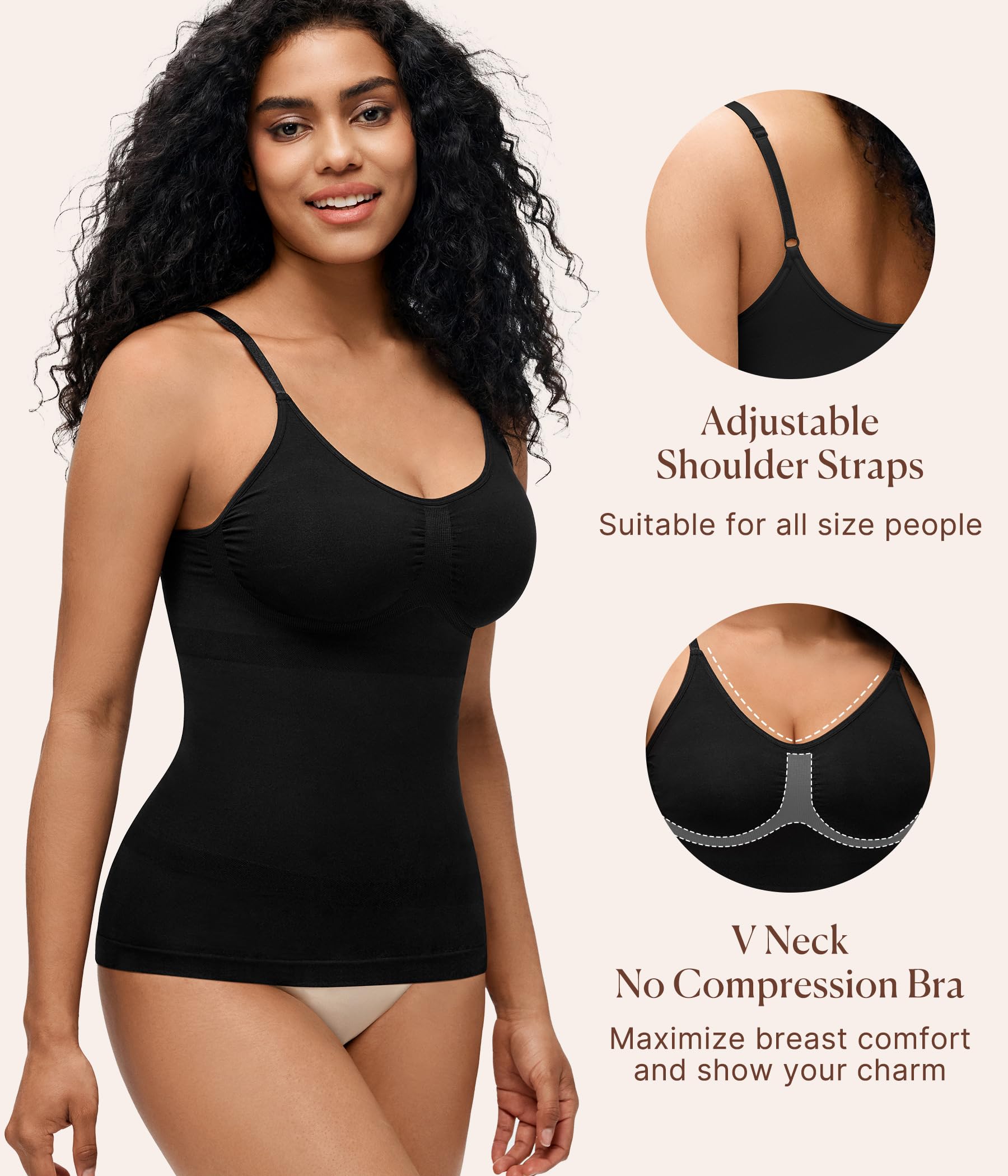 Gotoly Faja Reductora Mujer Compresión Camiseta sin Mangas Adelgazante Lencería Moldeadora Shapewear Sin Costuras Control Shapers