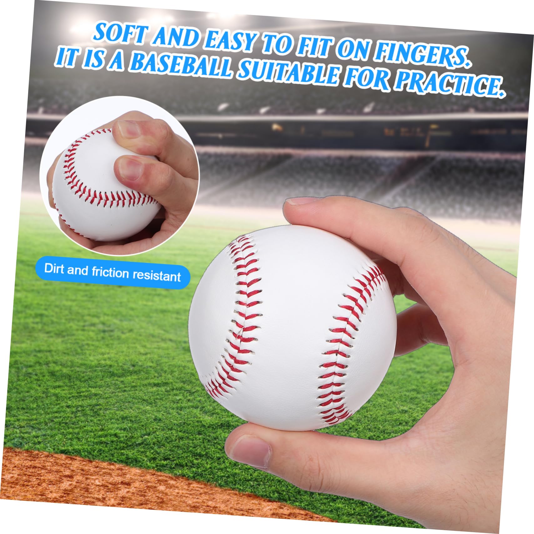 12 Balles de Baseball D'entraînement en Pvc, Surface Lisse pour Débutants