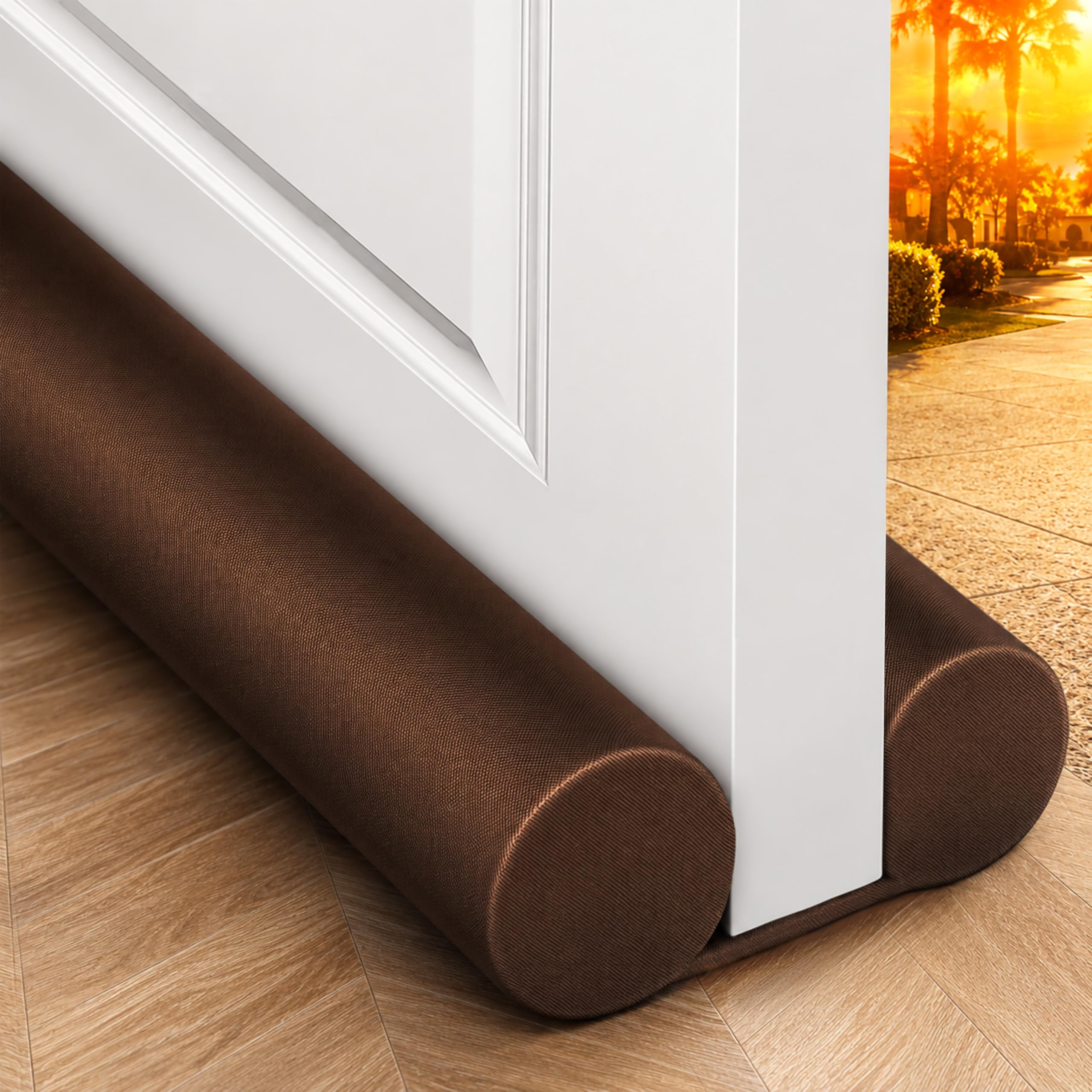 MAXTID Under The Door Draft Blocker, Weather Stripping Kit, Brown, 36 Inch