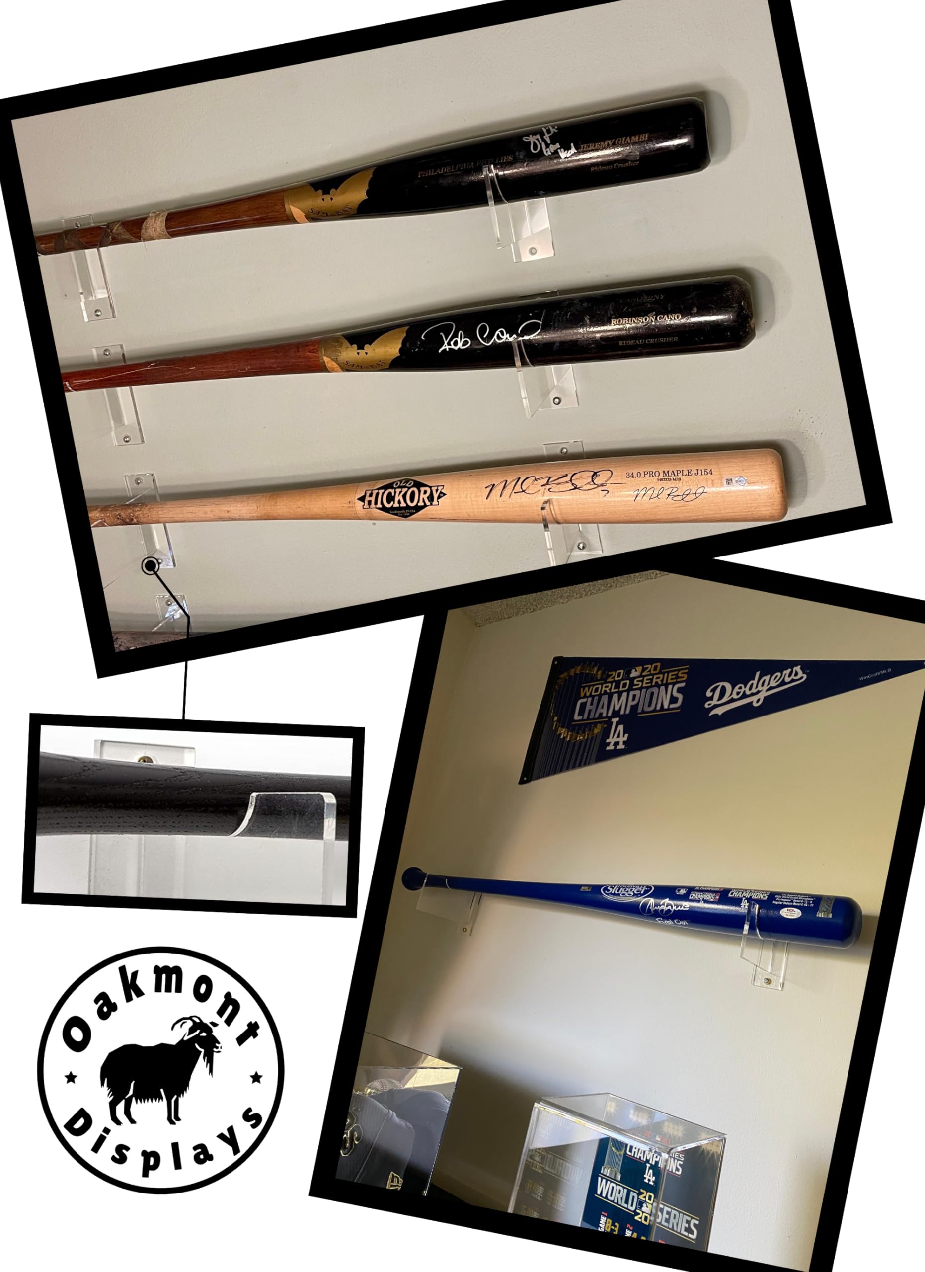 Baseball For Wall Baseball Bat Wall Mount Display Case Wood Baseball ...
