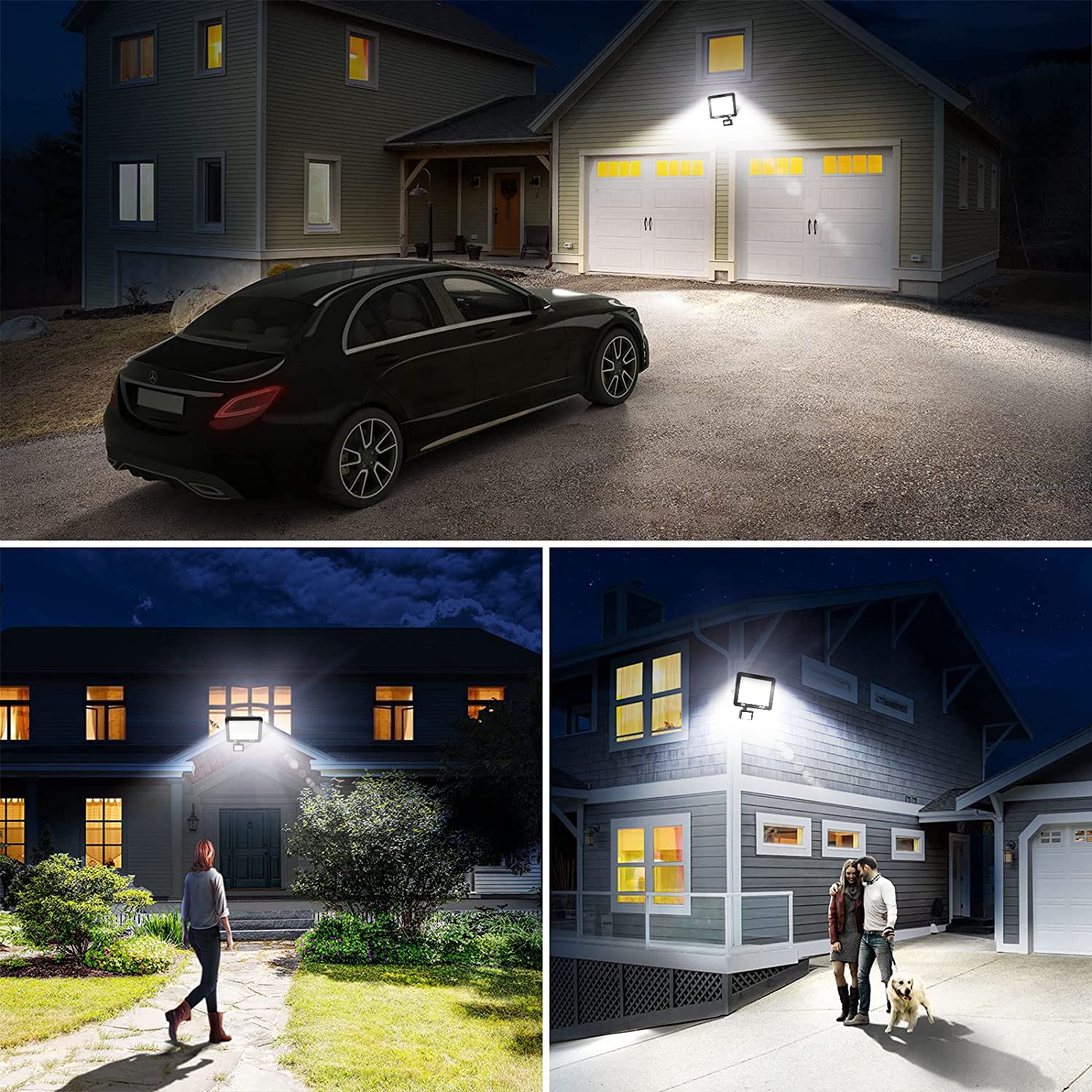 YIQIBRO LED Schijnwerper met Bewegingsmelder Buiten 50W, 5000LM
