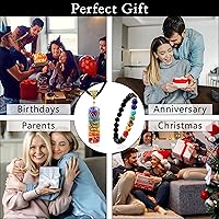 Vista 4 de 7 Chakra Necklace and Bracelet Set for women & men Orgone Healing Pendant with Adjustable Cord – Chakra Necklace and bracelet jewelry set for