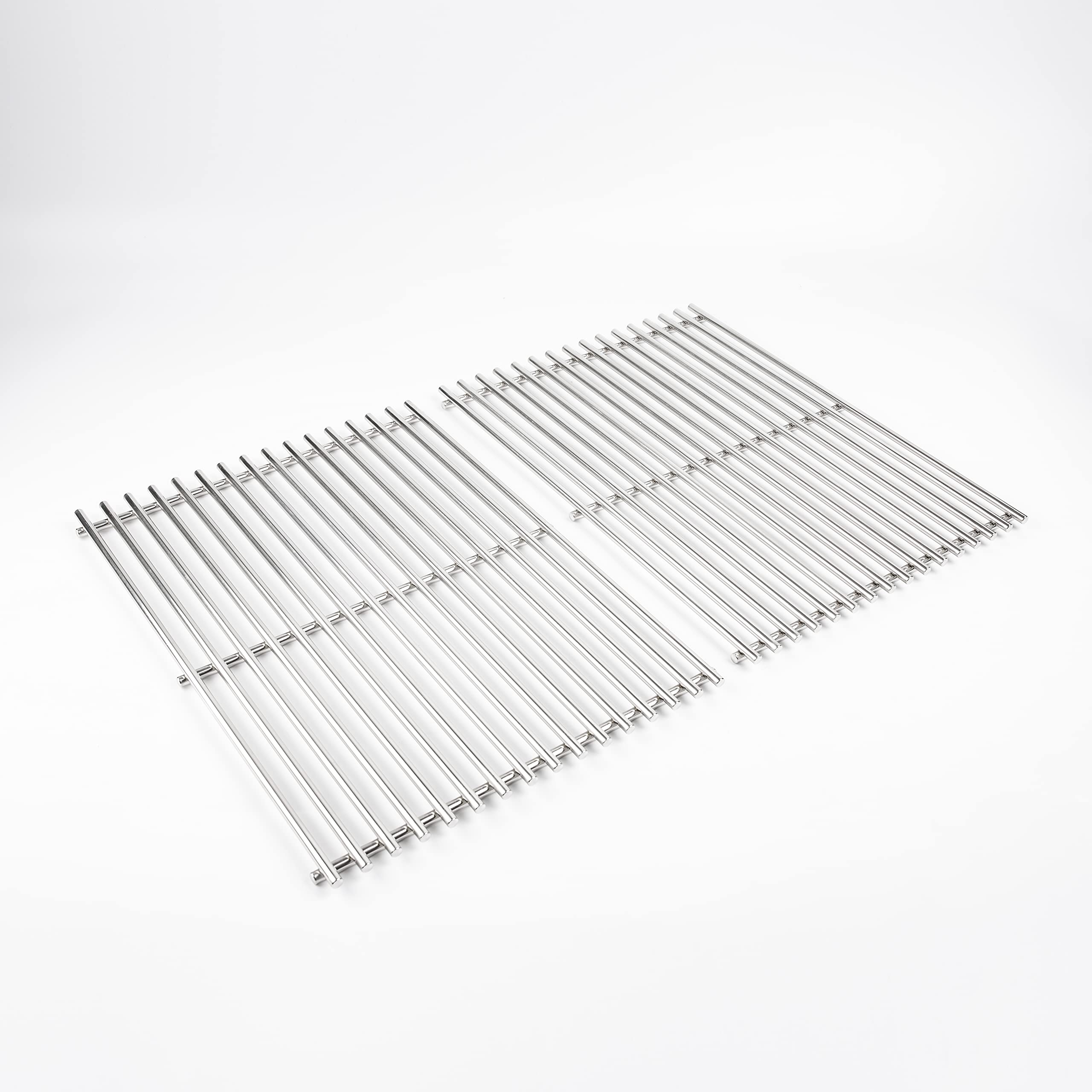 7527 44CM Acciaio Inox Griglie di Cottura Parti di Ricambio per Weber Spirit 300 Series, Spirit 700, Genesis Silver Gold B/C, Griglie di Cottura (con manopola Laterale),Set di 2