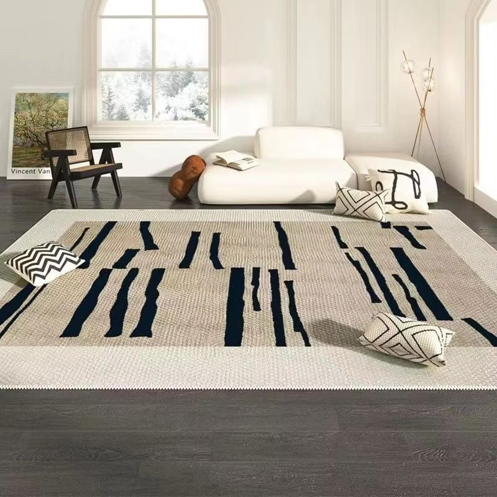 Tapis pour salon gris moderne 80x120cm style chaleureux