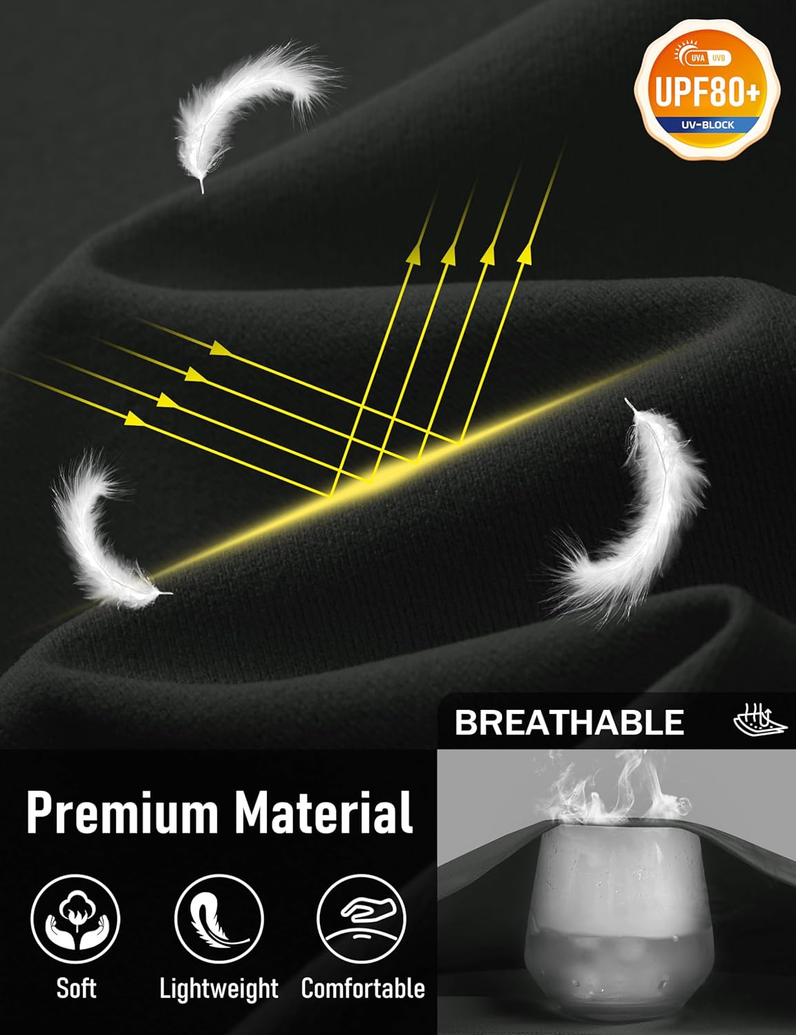 MAGCOMSEN Mens Pocket Tee Shirts UPF 80+ Sun Protection Shirts Lightweight Moisture Wicking Crewneck Casual Summer Tees - Image 5