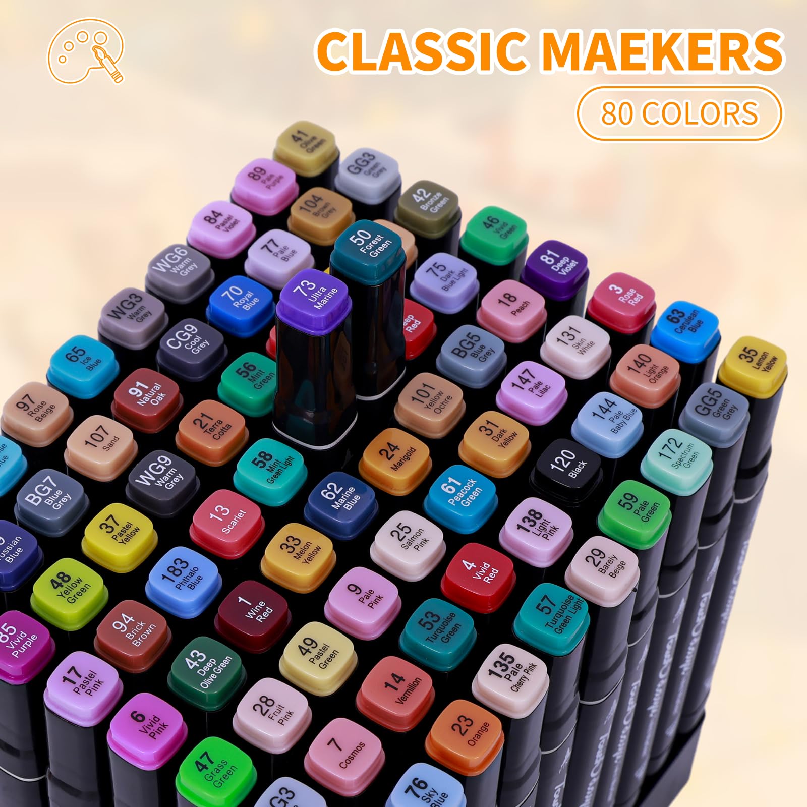 KAEFUYS Set 80 Pennarelli Professionali - Doppia Punta Per Disegno, Sketch E Illustrazione - Foto 12