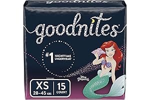 Goodnites XS Bedtime Bedwetting Underwear for Girls