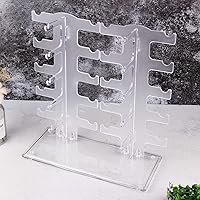 Vista 7 de Lamoutor Soporte de exhibición de gafas de sol de 2 filas Soporte de exhibición transparente