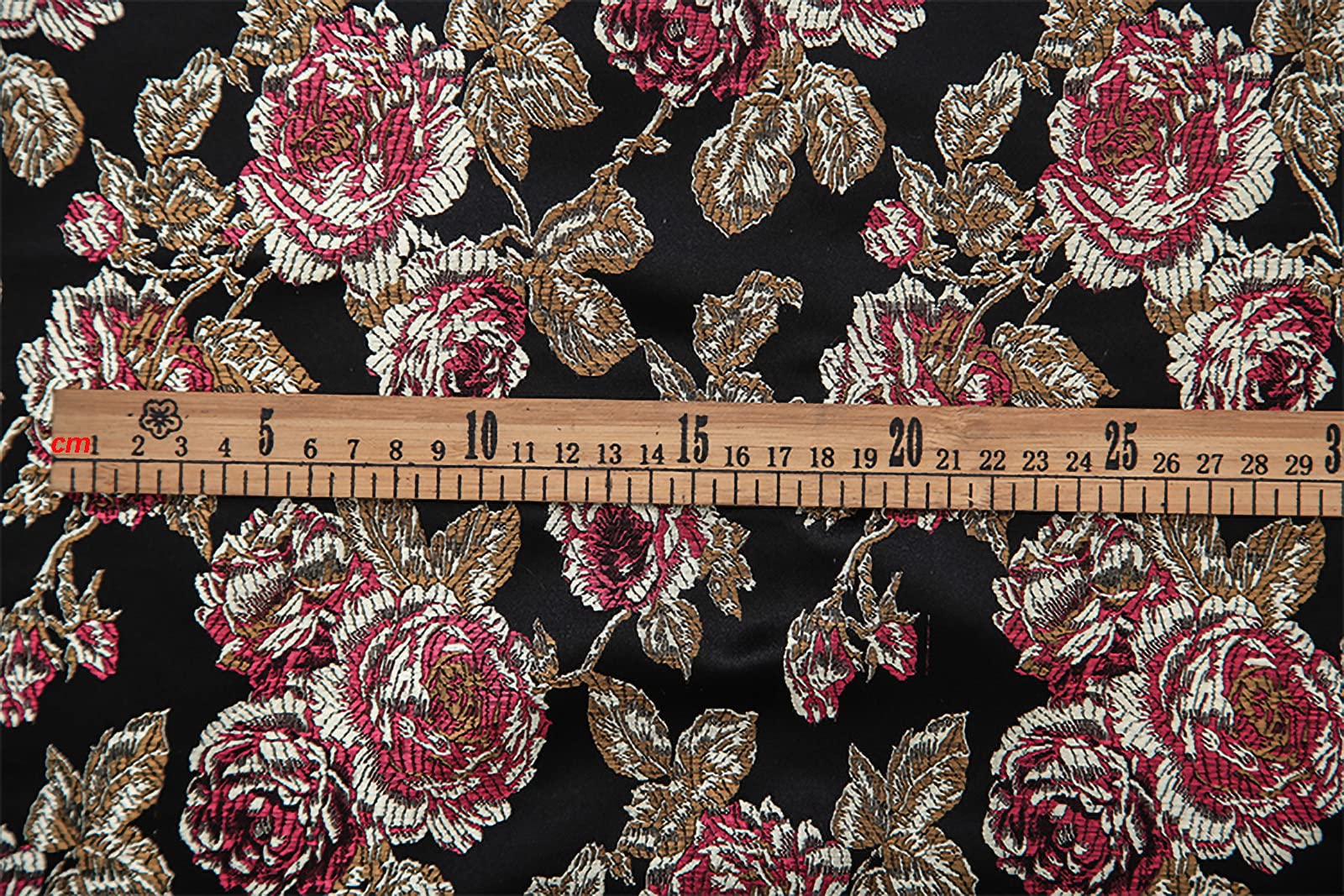 Tkanina brokatowa, Peonia Żakard 75x100cm Szeroki Sprzedawany na metry do Ubrań Ręcznie Robionych Torb Poduszek Cheongsam