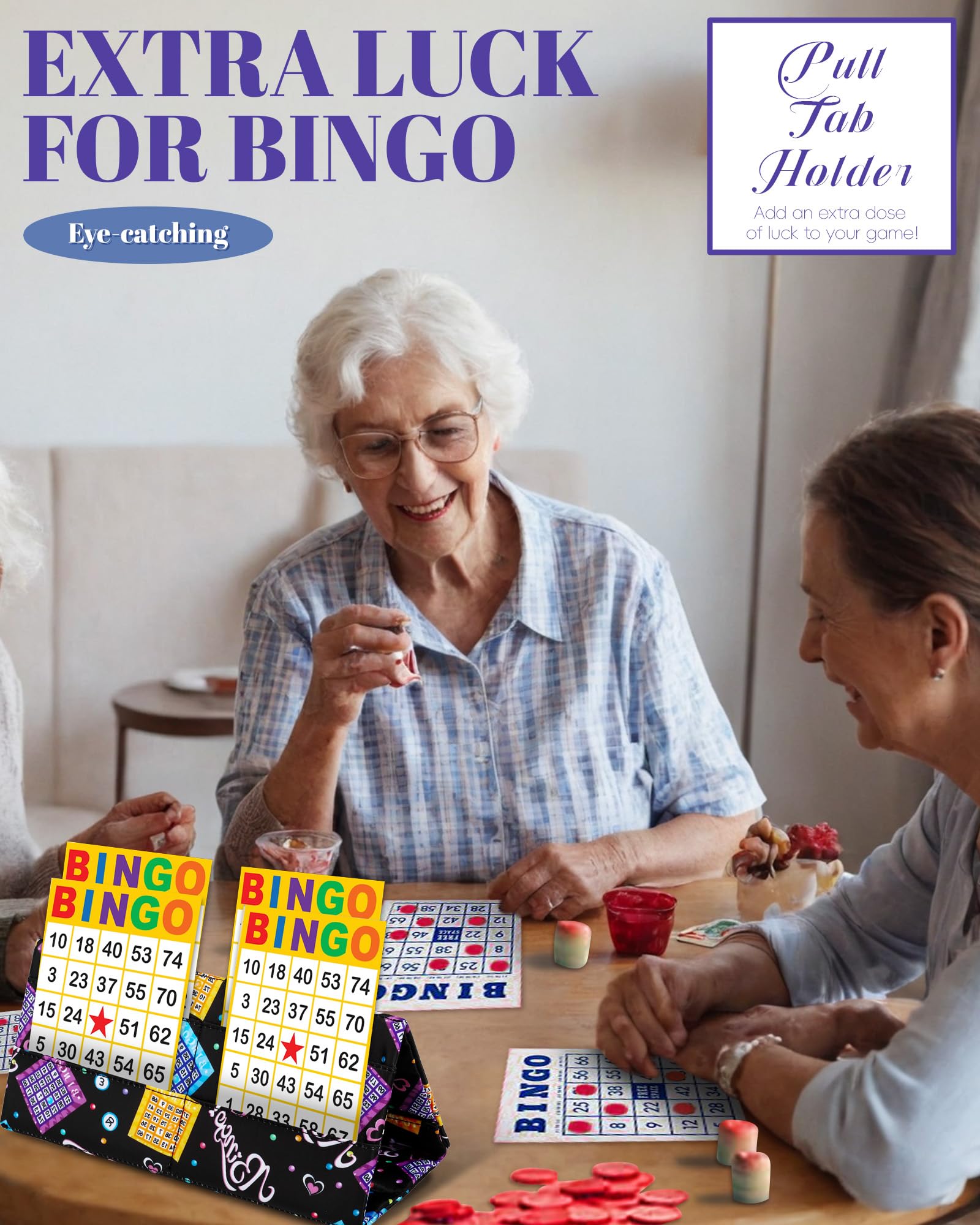 Soporte para cartas de juego para pestañas de bingo, portatarjetas para tarjetas de puente de póquer, soporte de tarjetas de bingo para fichas de juego, accesorios de juego de casino, premios para