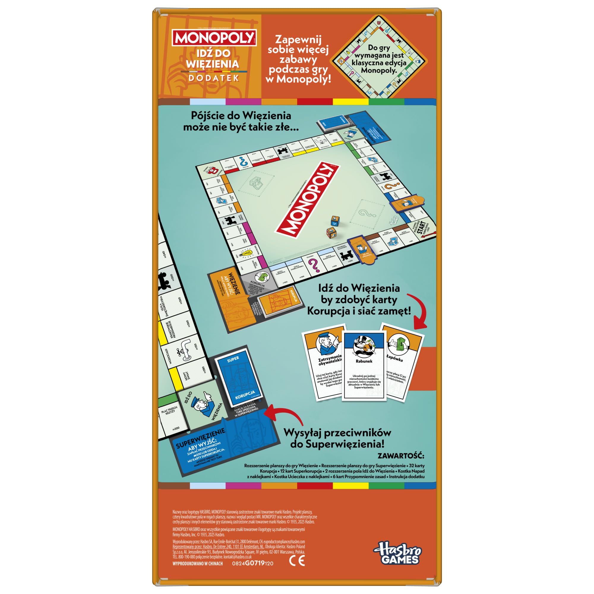 DODATEK Monopoly Idź do Więzienia (do gry wymagana jest klasyczna edycja Monopoly), wersja polska
