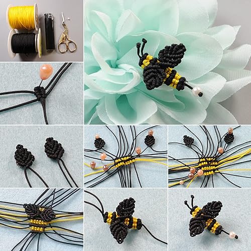 Miniatura 6 de Pandahall - Cordón de nailon trenzado de 0.020 in, cuerda de nailon trenzado de 150 yardas con carrete de plástico para manualidades y fabricación