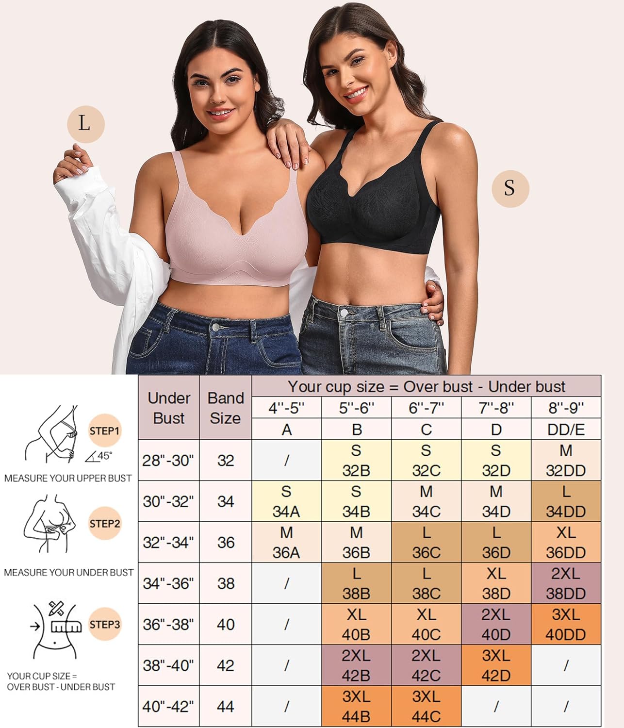 Avidlove Wireless Bras for Women Comfort Seamless Jelly Supportive Bra Full Coverage Tshirt Push Up Bralette Everyday Bras - Image 6