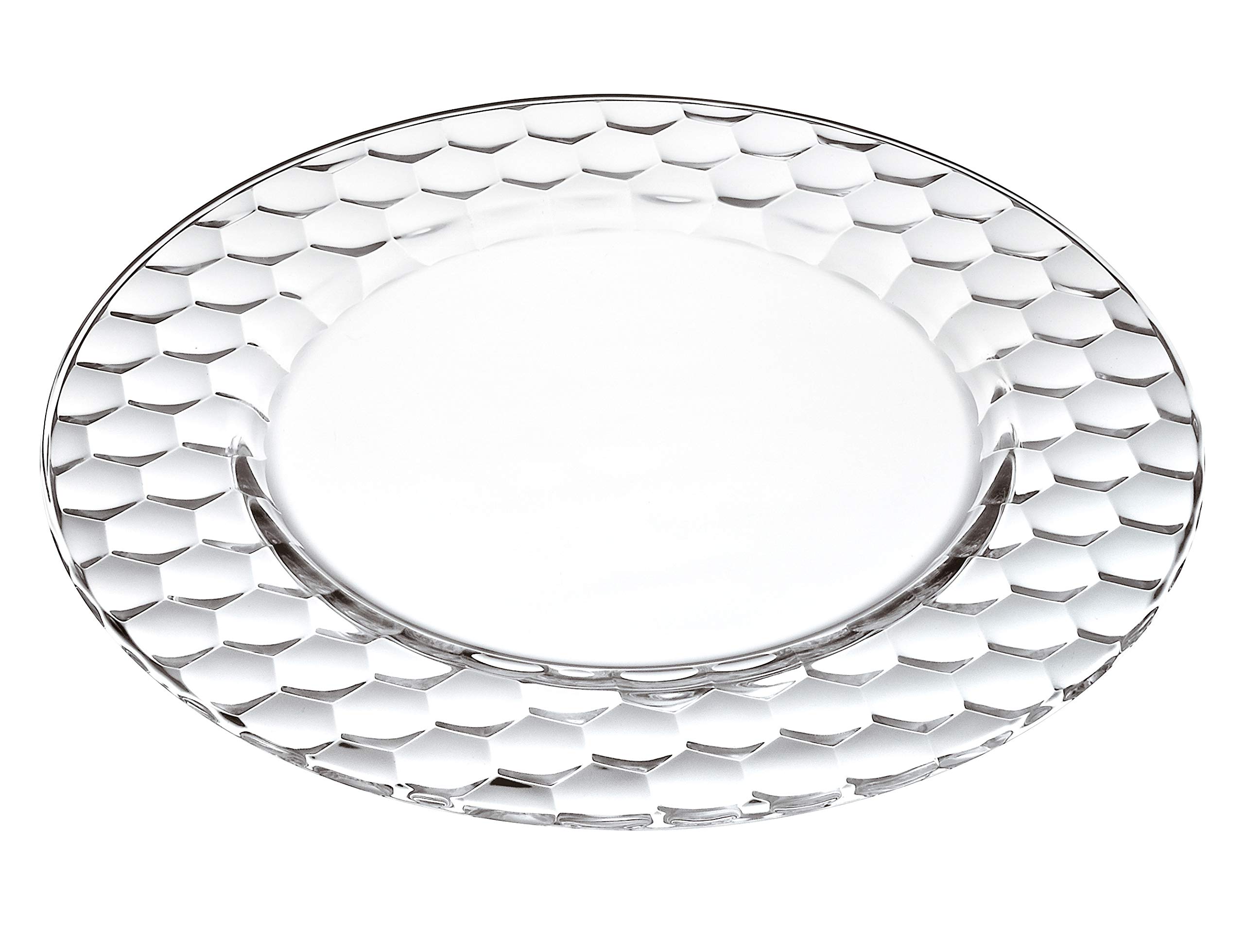 Barski European Glass Charger Plates - 12.5 Inch Diameter, Set Of 2, Clear With Designed Border - View #13