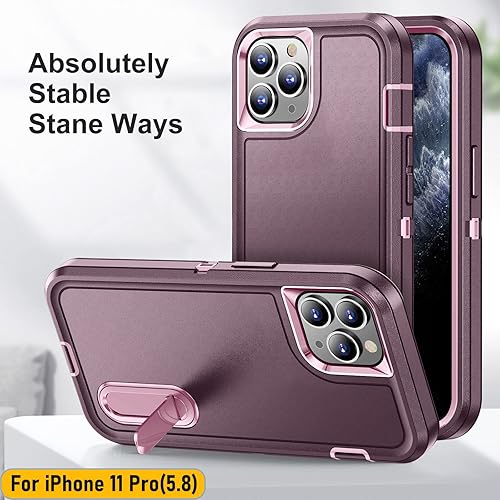 Miniatura 5 de La funda está especialmente diseñada para iPhone 11 Pro de 5.8 pulgadas, protección de cuerpo completo, resistente a los golpes, goma de silicona 3