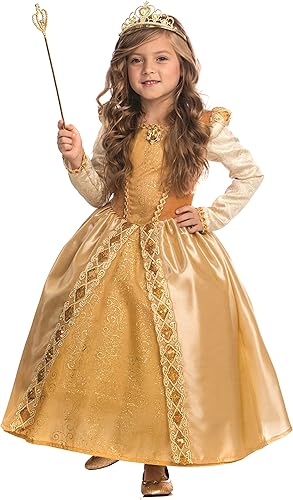 Dress Up America Disfraz de princesa para niñas, disfraz de baile dorado para niños, Multicolor - Dress Up America Disfraz de princesa para niñas, disfraz de baile dorado para niños, Multicolor -