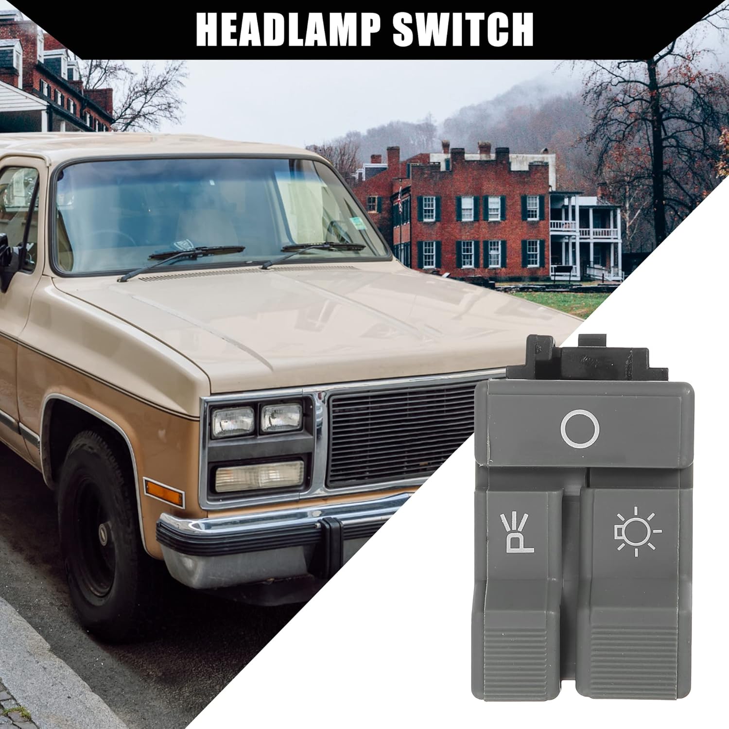 19245374 / Front/Headlamp Switch for Chevy Blazer 1992-1994 for GMC Yukon 1992-1994 / Headlamp Parking Lamp Switch / 1 Pcs/Gray