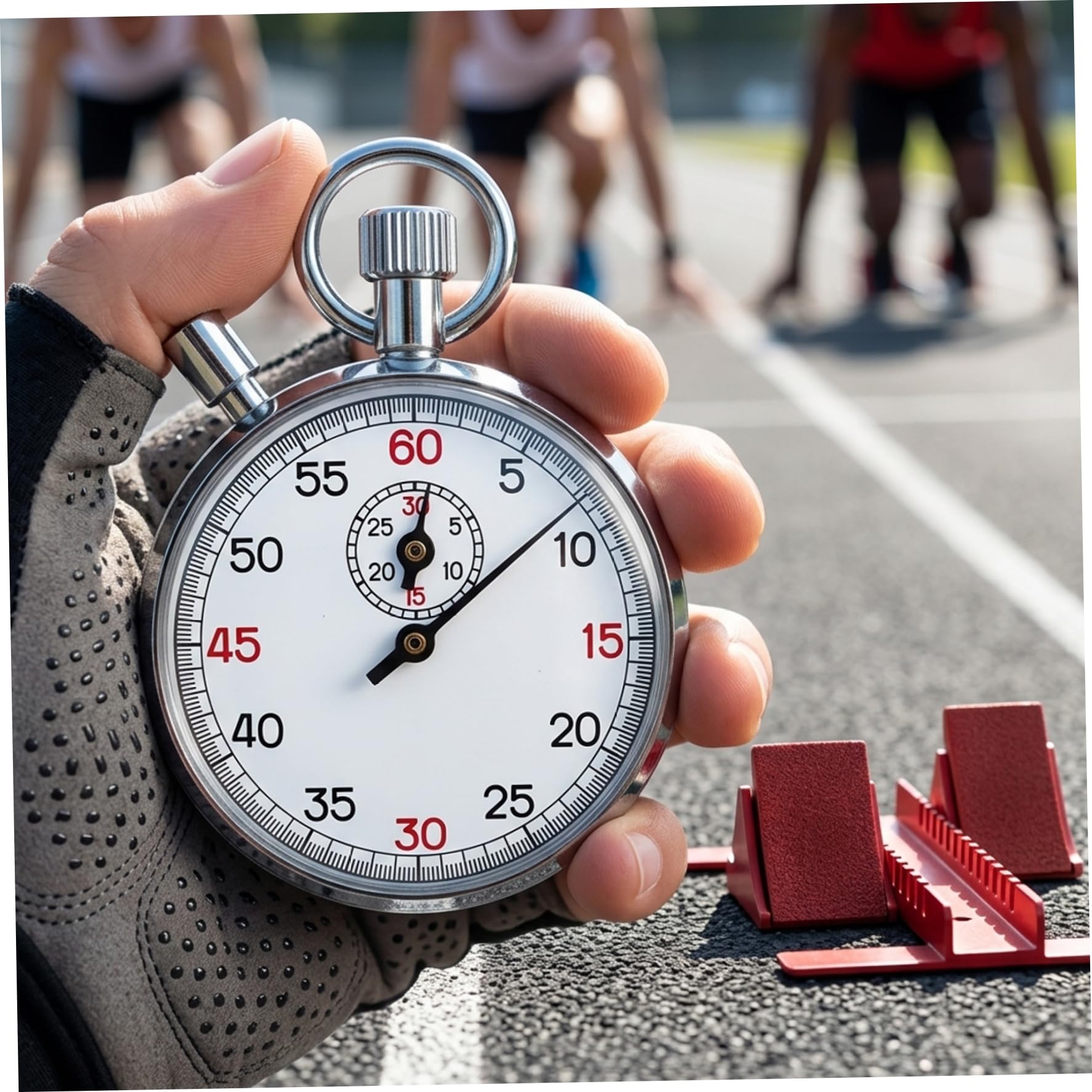 Cronometro meccanico - Cronometro analogico in acciaio inossidabile anni '60 per esperimenti sportivi, di corse e di fisica, analogico