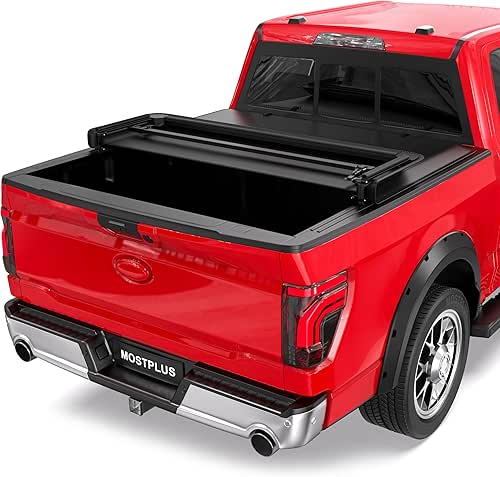 MOSTPLUS Tri-Fold Soft Folding Truck Tonneau Cover Compatible with 2004