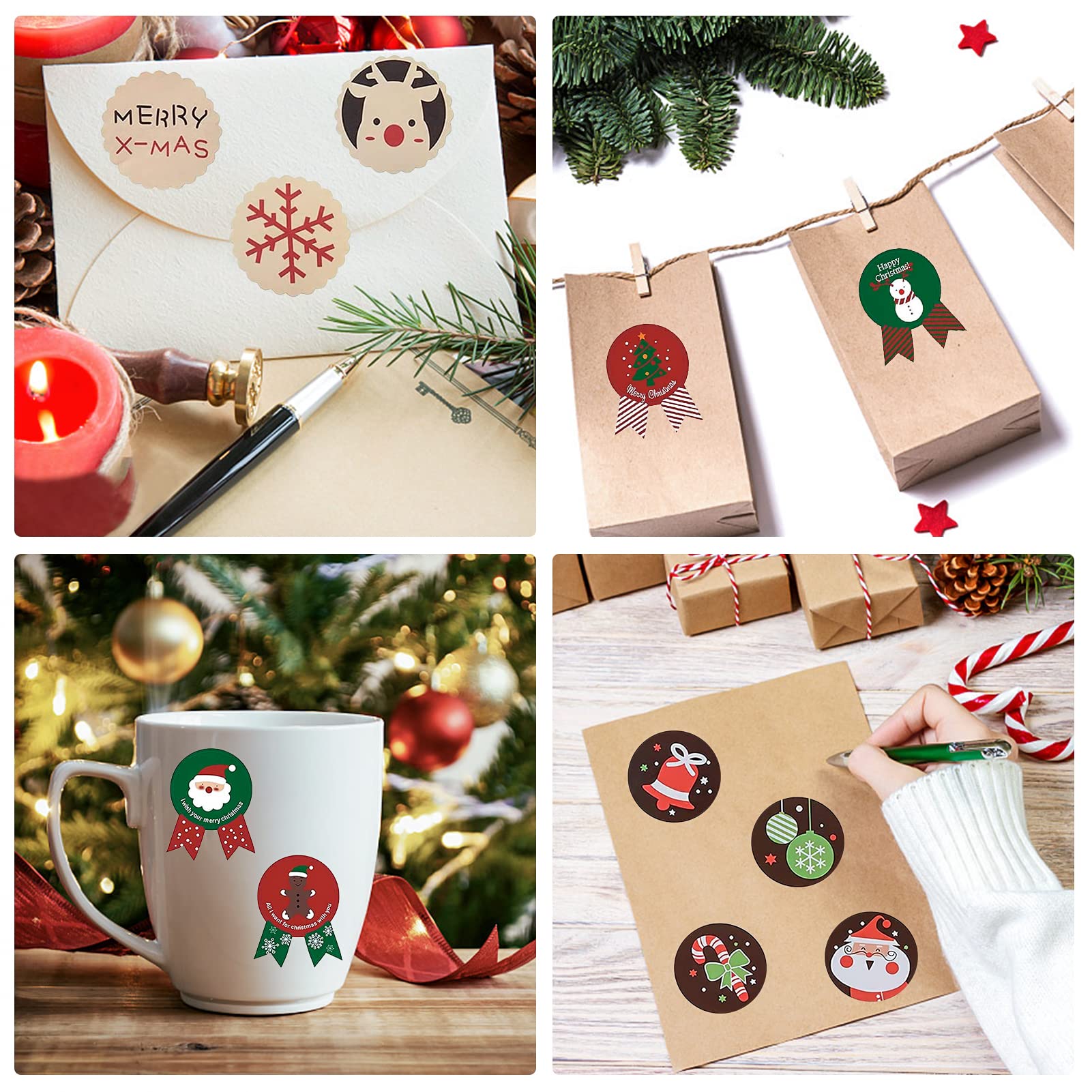 Logbuch-Verlag 25 kerstetiketten 7x5 cm Premium naamstickers cadeaus beschrijfbaar wit zwart hoge kwaliteit gemaakt in Duitsland