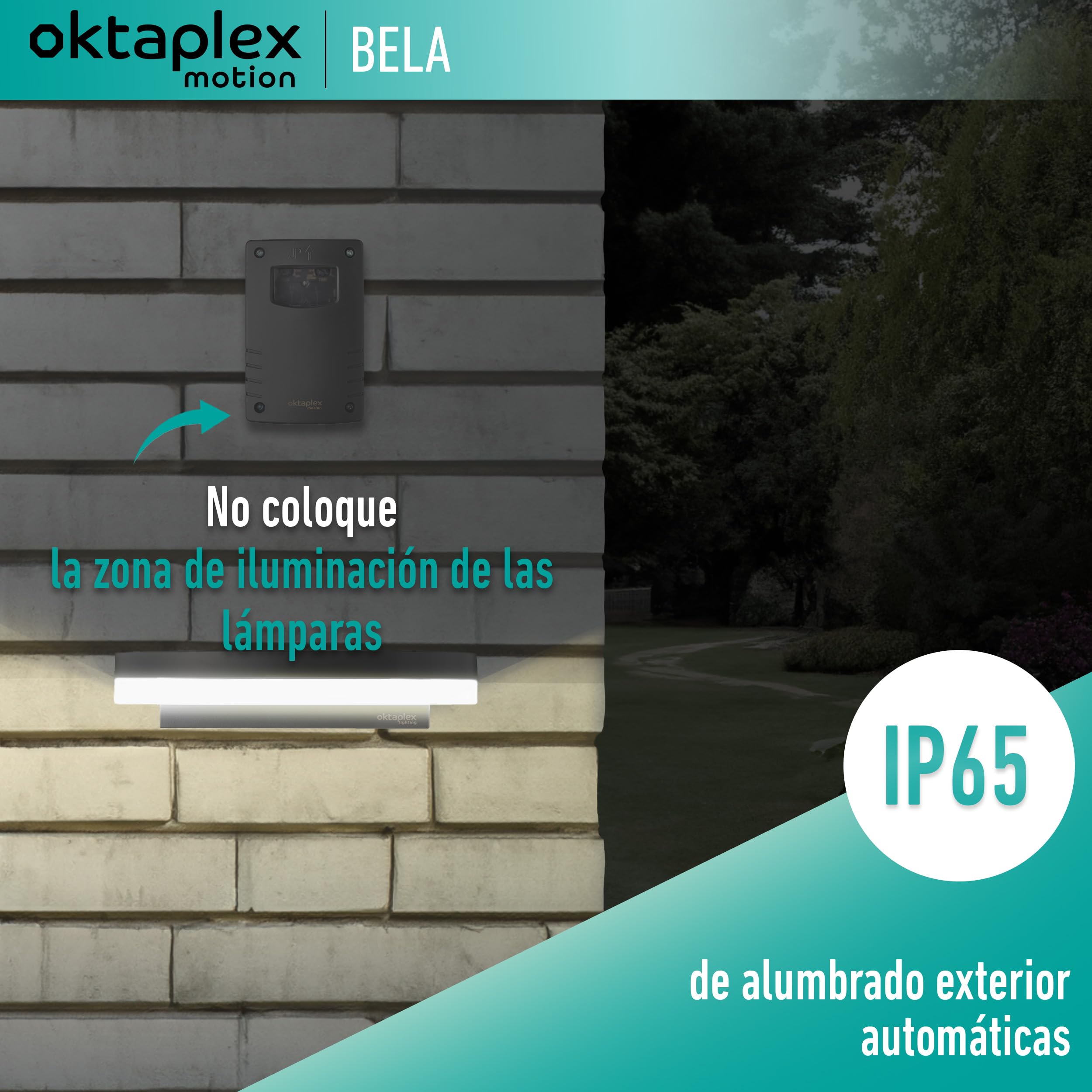 Oktaplex Bela Set de 2 interruptores crepusculares de Exterior con Temporizador de desconexión IP65 230V Antracita Sensor crepuscular Regulable