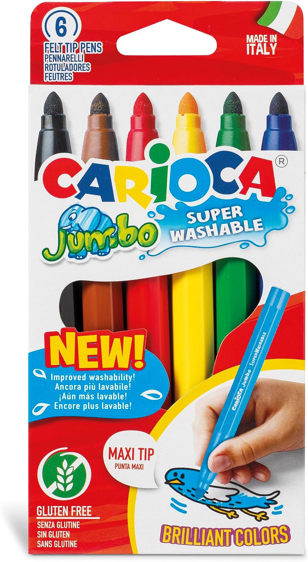 CARIOCA Jumbo Box 6pcs Felt Tip Pens