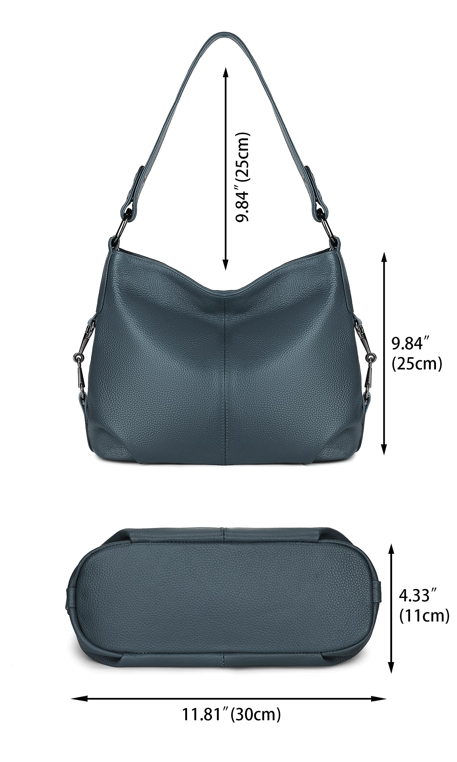 YALUXE Genuine Leather Shoulder Bags Stylish Hobo Handbags Purses Crossbody Bags for Women | Genuine Leather, Stylish: Z1 Blue