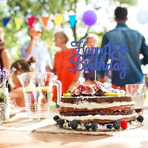 Miniatura 97 de Gyufise 1 decoración para tarta de cumpleaños número 21 con purpurina para tarta de cumpleaños, saludos a 21 años, veintiuno, fabulosa decoración