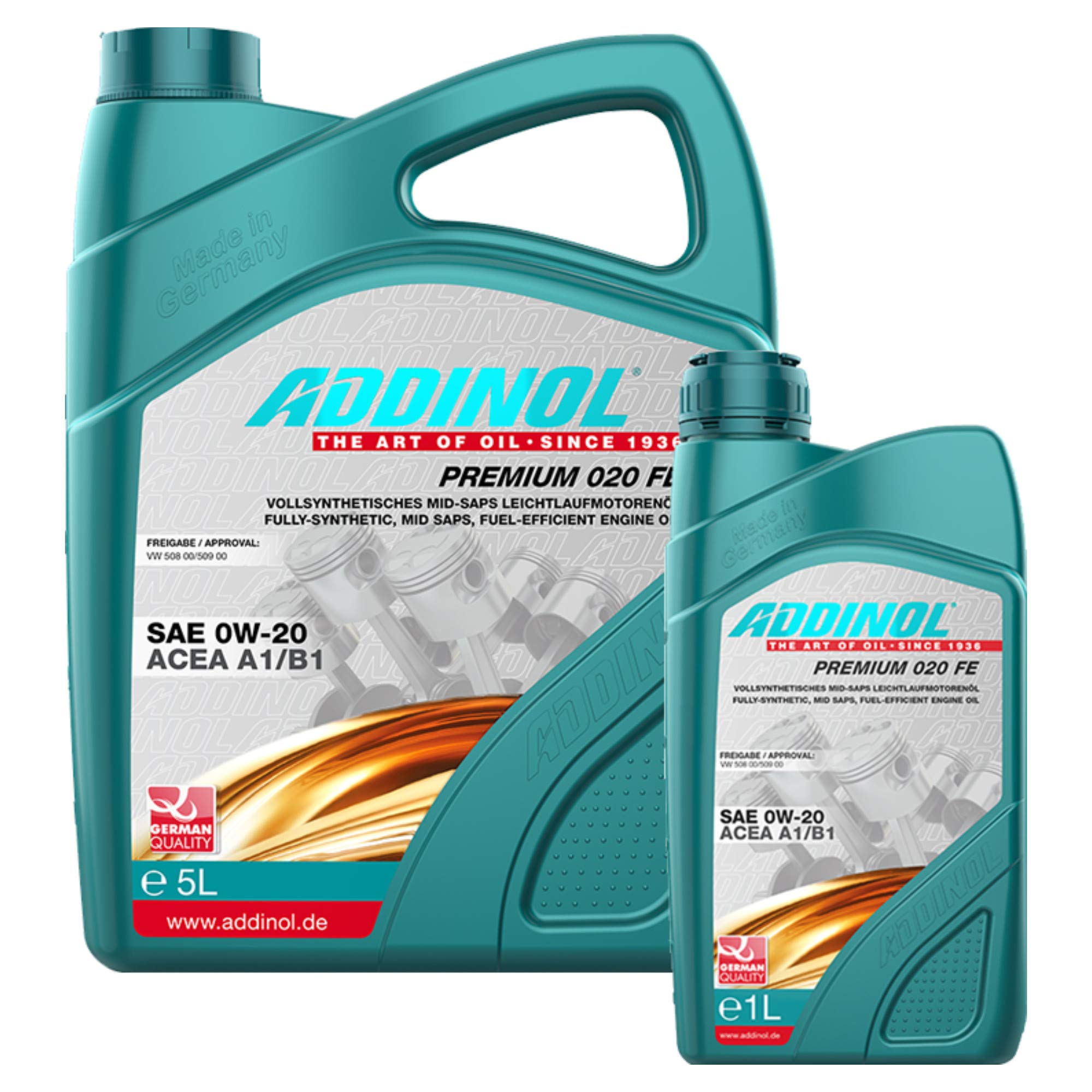 Addinol Motoröl 0W-20 Premium 020 FE 5L + 1L