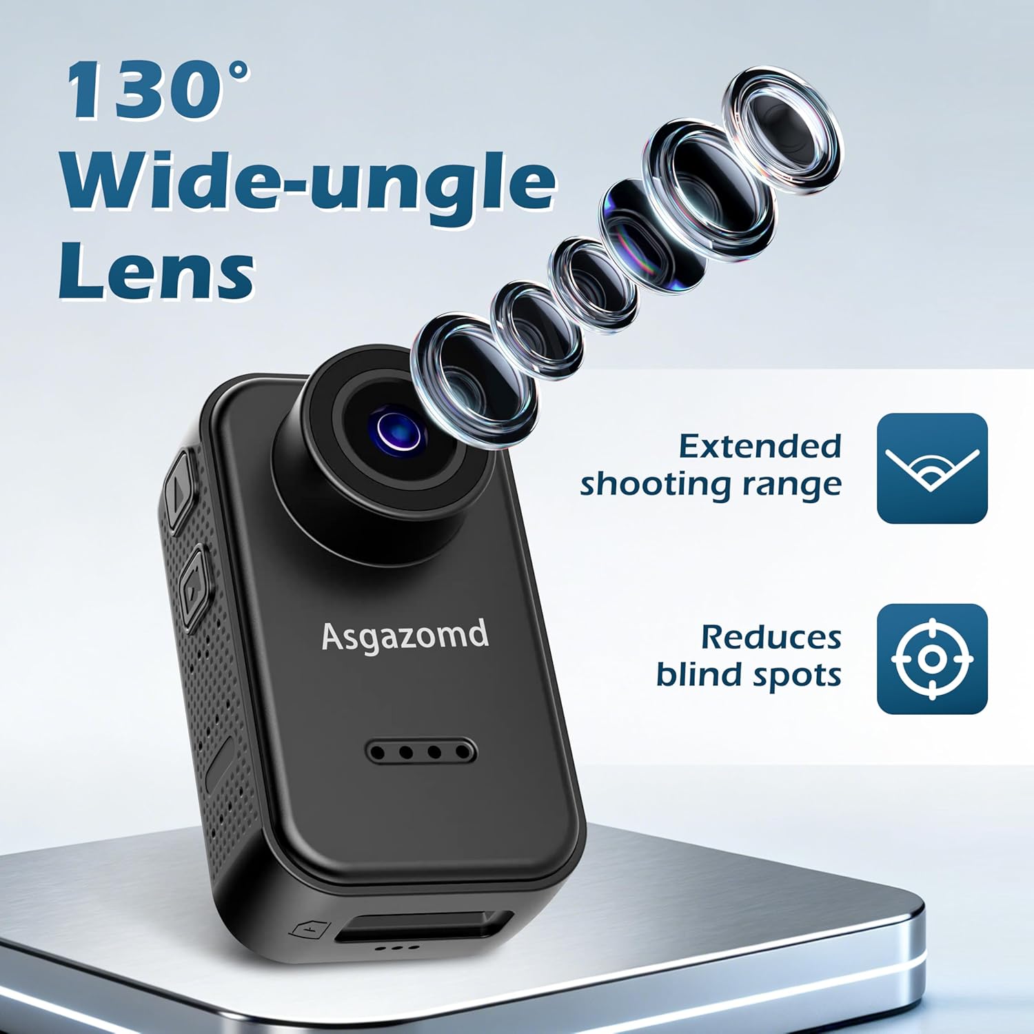 Thumb Action Camera,Sports Camera,Tiny Size,1080P, Hands Free POV Recording with Portable Camcorder Mount Anywhere for Pet Walking, Work, Cycling,Travel (Black, 64GB)