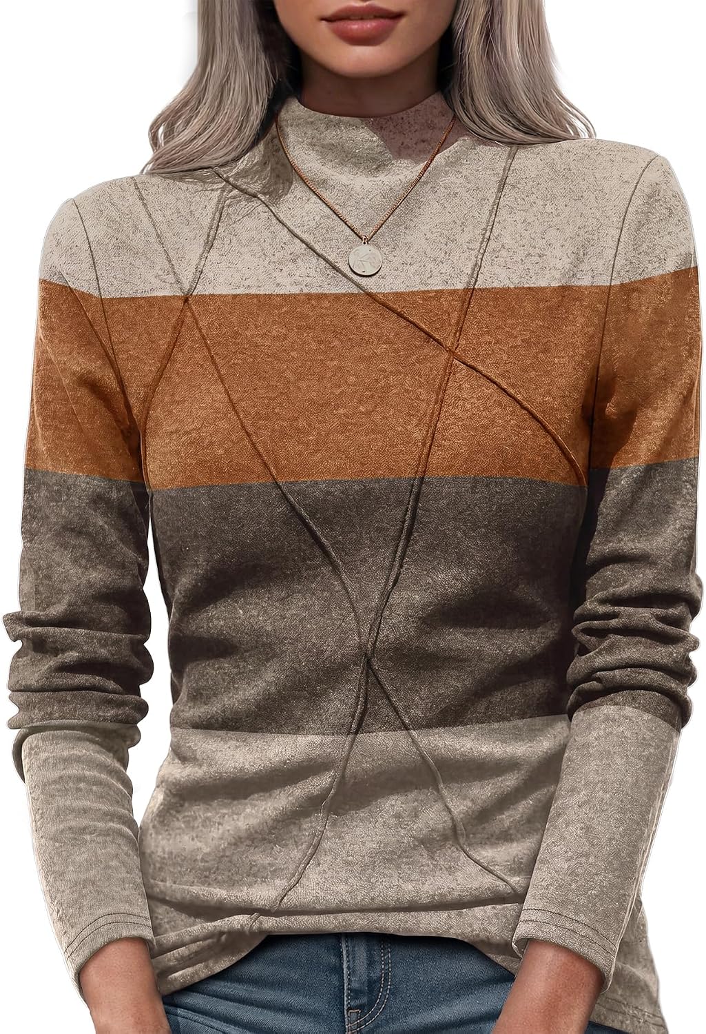 WIHOLL Long Sleeve Shirts for Women Fall Tops Casual Outfits image 4