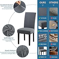 Vista 217 de Juego de 6 fundas elásticas para sillas de comedor, extraíbles y lavables, para sillas de comedor, hotel, ceremonia