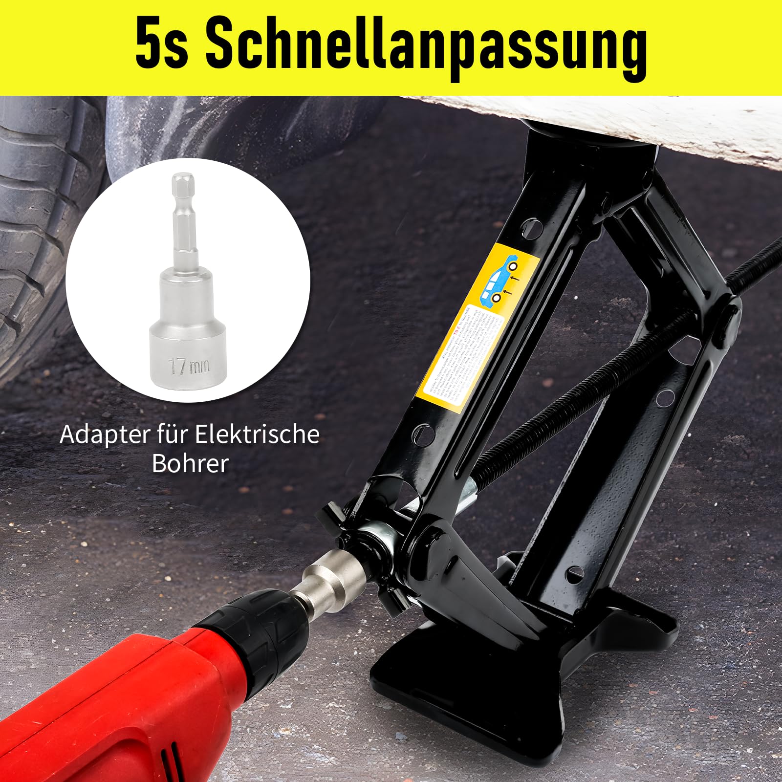 Scherenwagenheber 2.5T - Tragbar Für Auto & SUV